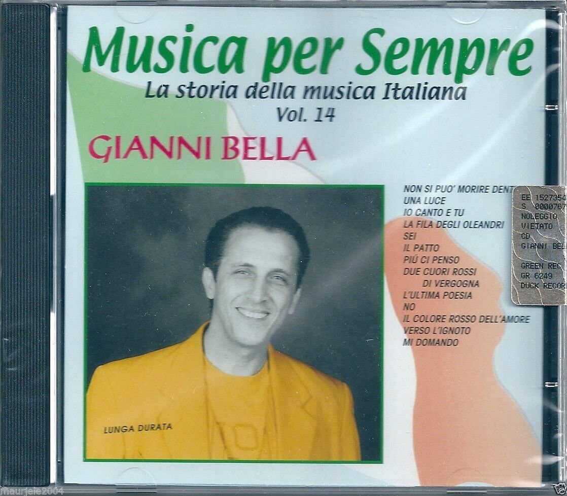 Gianni Bella. I Successi (2000) CD NUOVO Non si può morire dentro. Più ci penso.