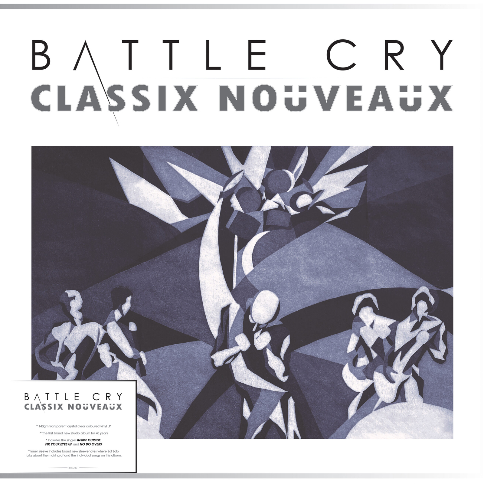 Classix Nouveaux Battle Cry (Vinyl LP) 12" Album (Clear vinyl)