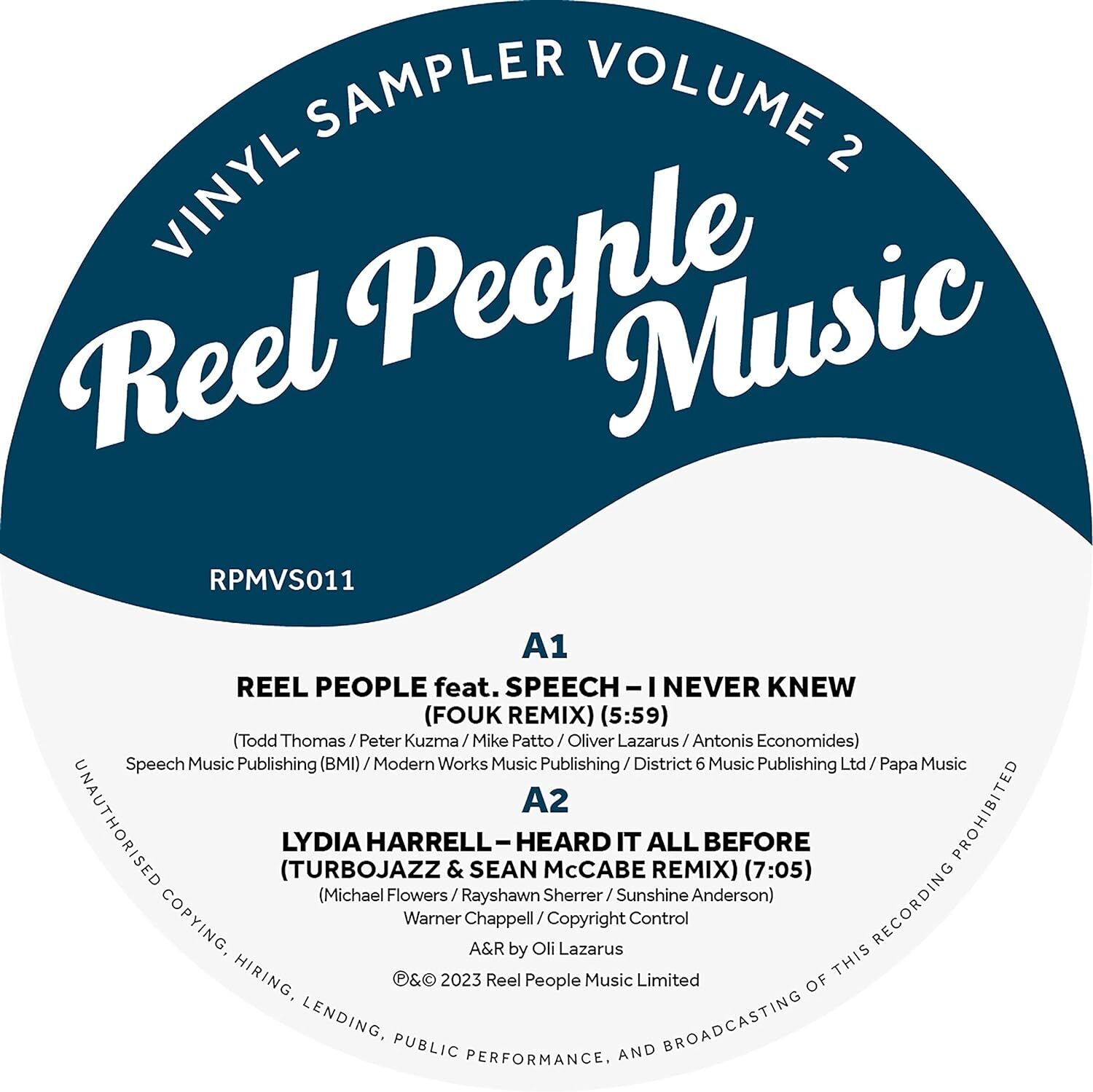 Various Artists Reel People Music: Vinyl Sampler Volume 2 (Vinyl LP)
