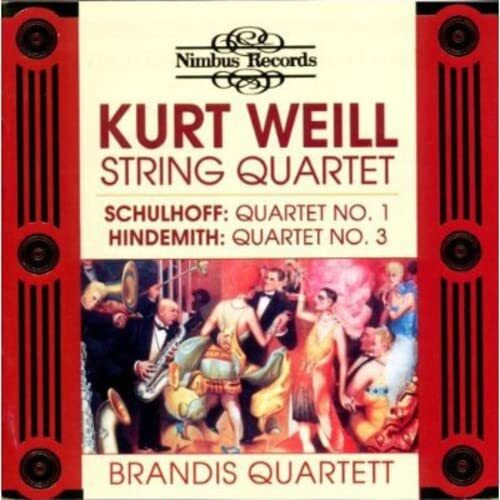 Schulhoff, Ervín String Quartets Op. 59 Nos. 1 and 3 (Brandis Quartett) (CD)