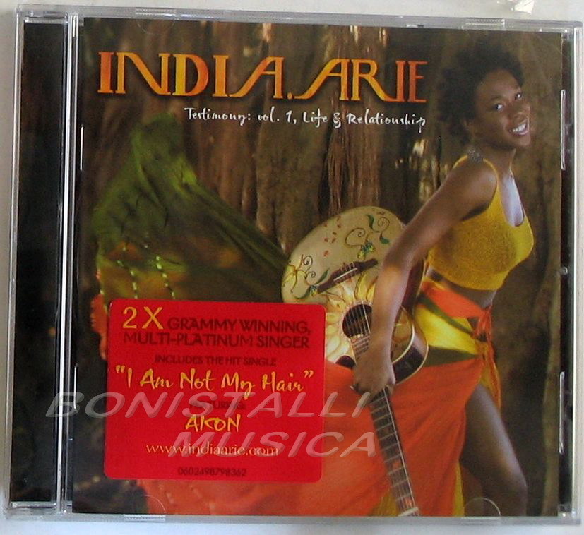INDIA.ARIE - TESTIMONY VOL.1, LIFE & RELATIONSHIP - CD New Never Played
