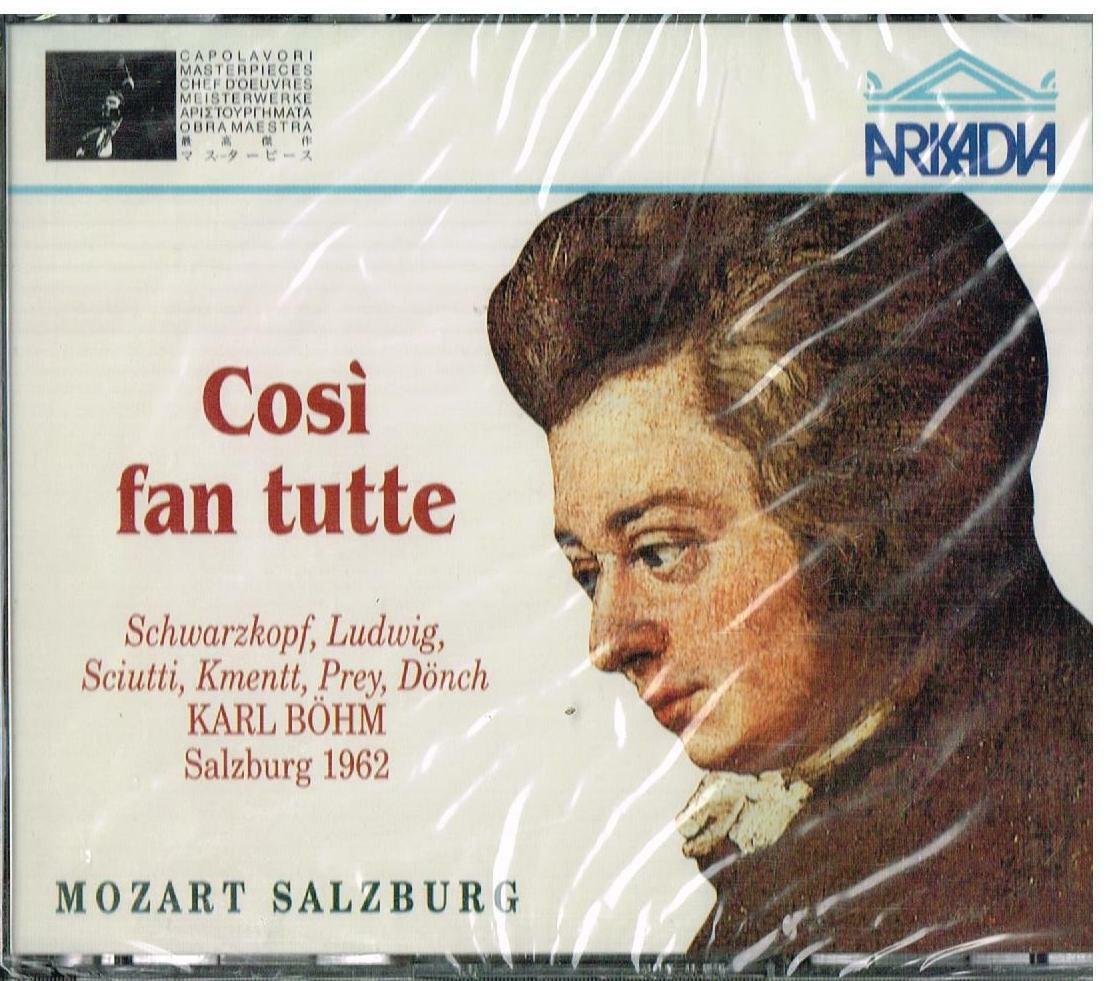 Mozart: Così Fan Tutte / Bohm, Schwarzkopf, Ludwig, Sciutti, Salisburgo 1962 CD