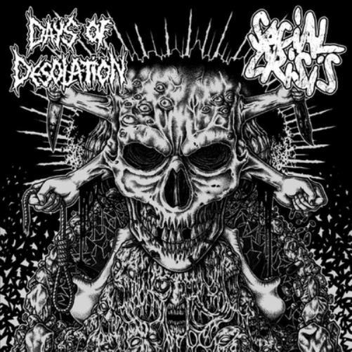 Days of Desolation/Social Crisis Split (Vinyl LP) 7" EP