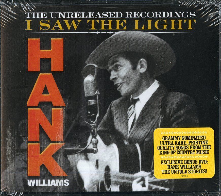 HANK WILLIAMS I SAW THE LIGHT THE UNRELEASED RECORDINGS BOX 3CD+DVD NUOVO