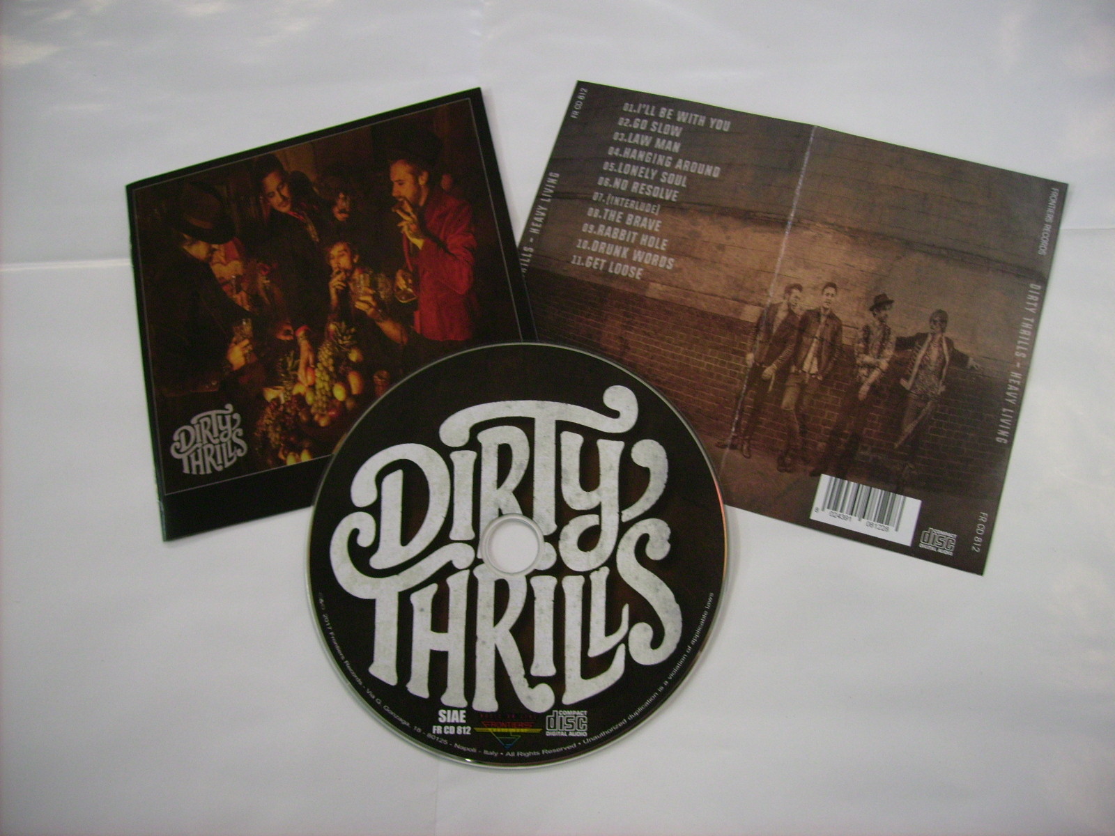 DIRTY THRILLS - HEAVY LIVING - CD PROMO WITH BOOKLET AND INLAY 2017 NEW