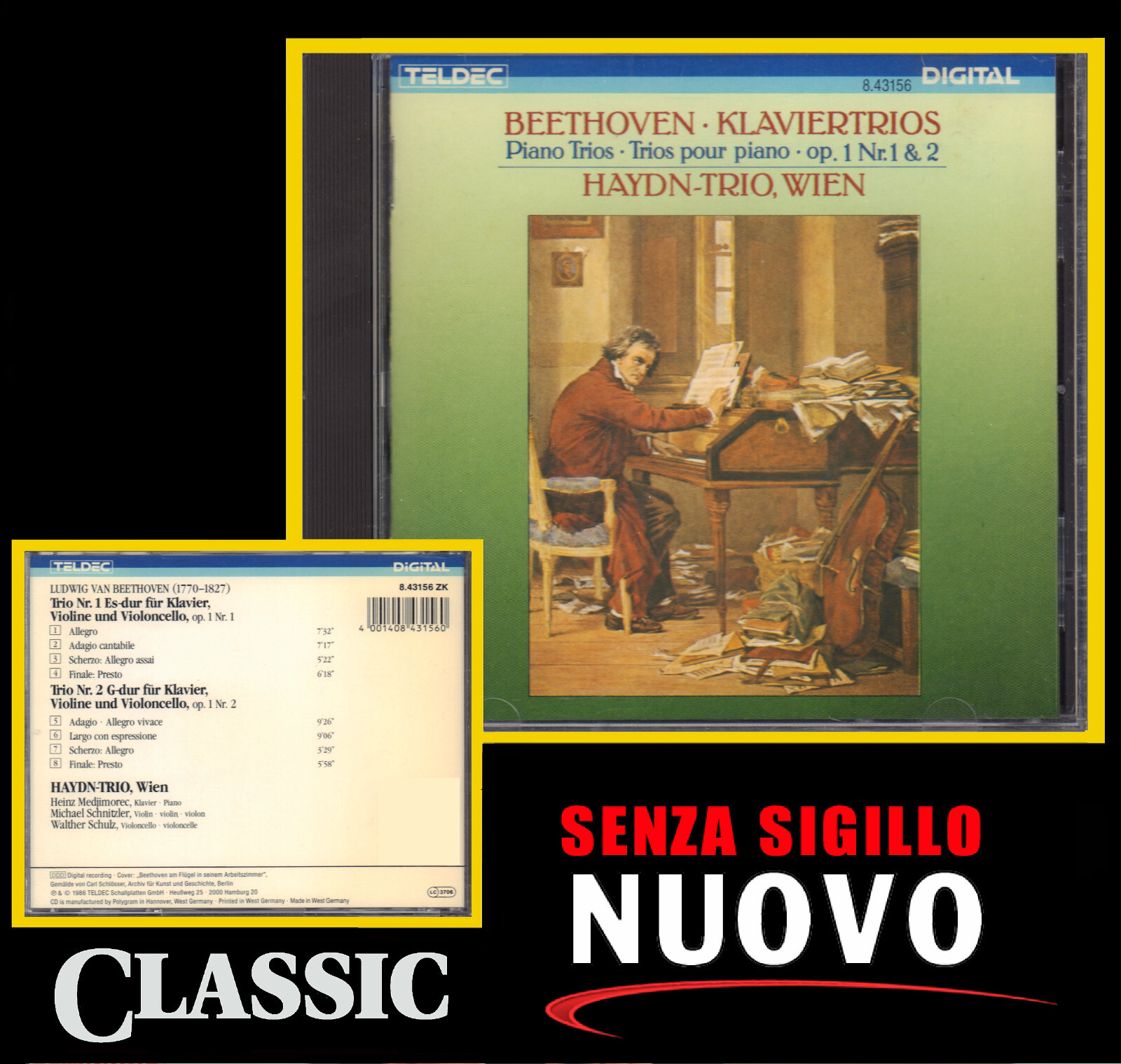 HAYDN-TRIO WIEN " BEETHOVEN KLAVIERTRIOS " CD NUOVO TELDEC PIANO TRIOS OP.1 & 2
