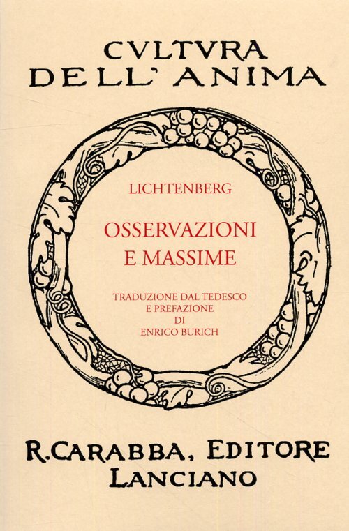 Libri Lichtenberg Georg Christoph - Osservazioni E Massime