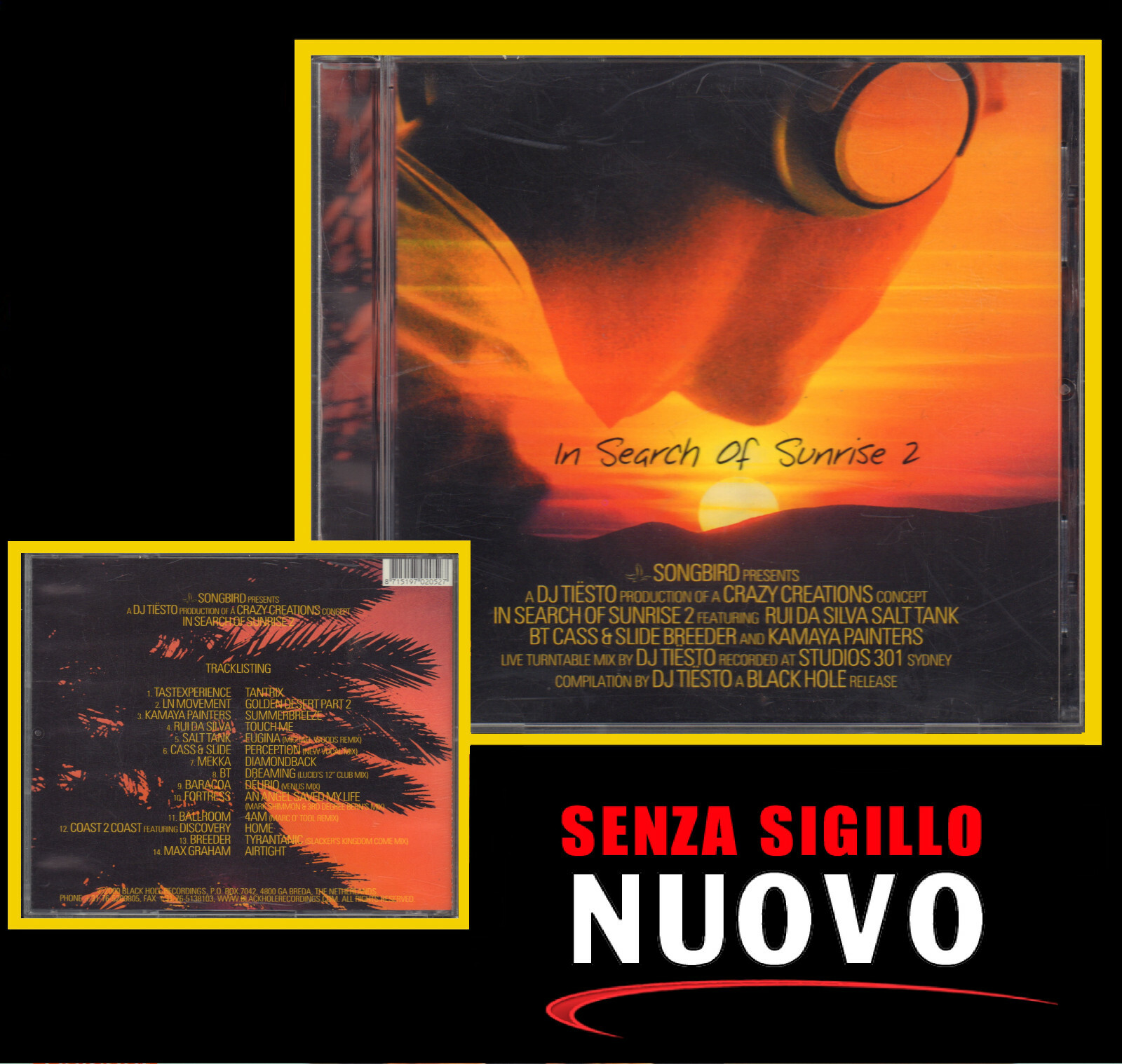 DJ TIESTO " IN SEARCH OF SUNRISE 2 " CD NUOVO 2000 PRIMA EDIZIONE