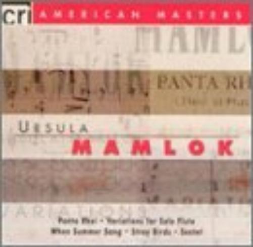 Ursula Mamlok American Masters: Ursula Mamlock (CD)