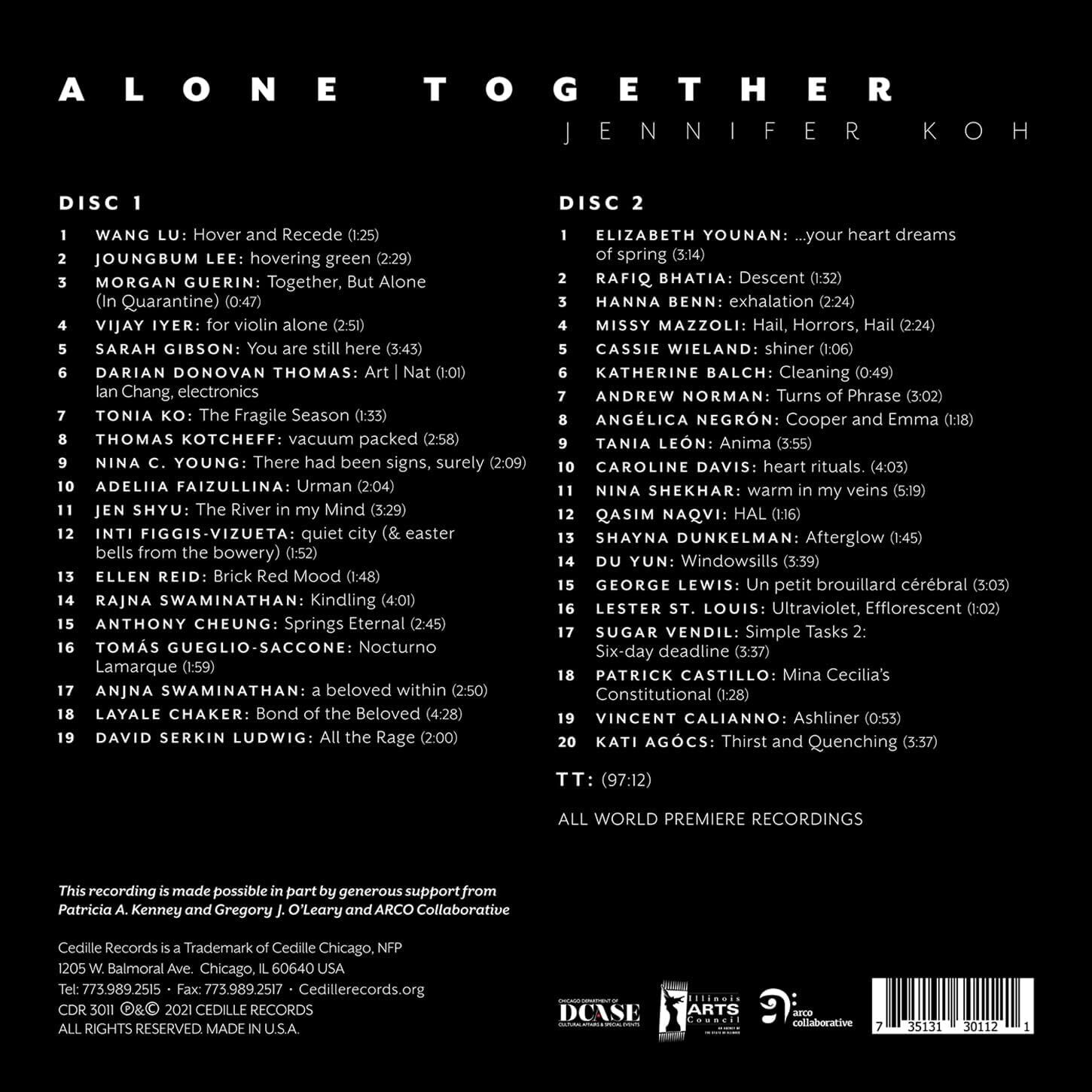 Jennifer Koh Jennifer Koh: Alone Together (CD) Album