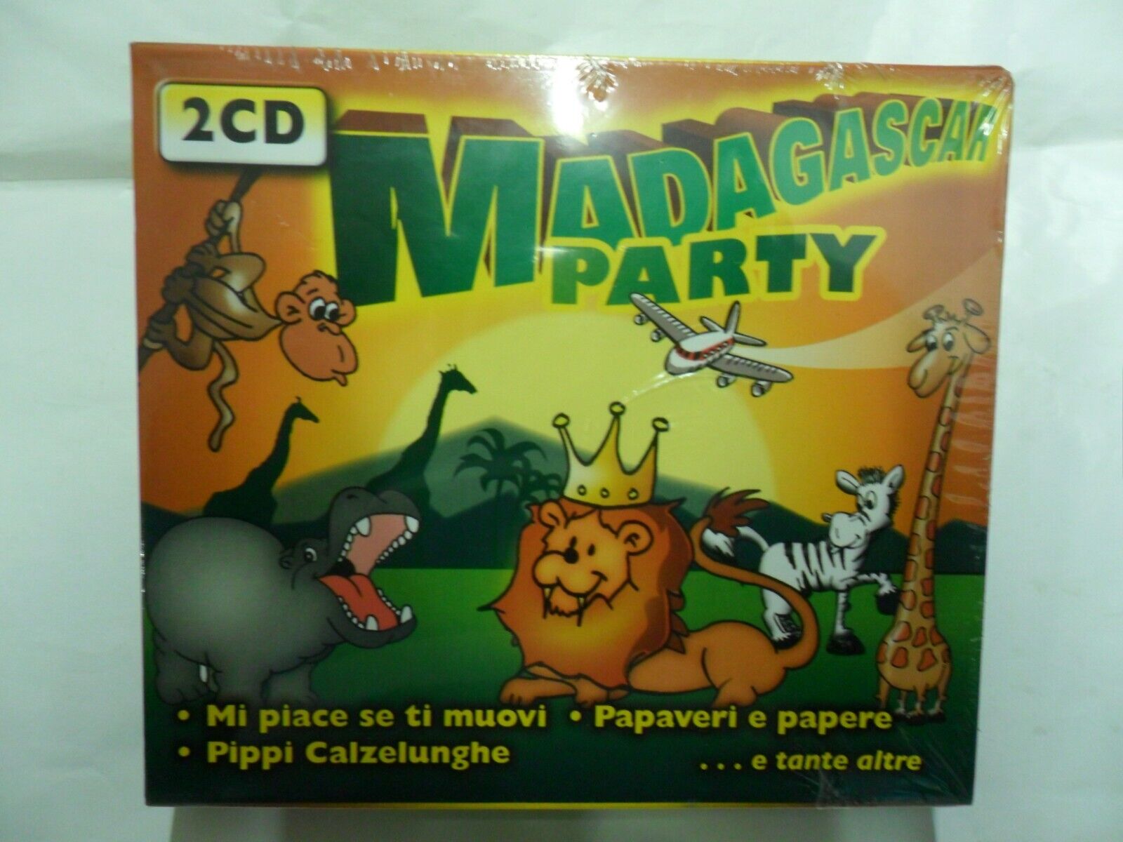 MADAGASCAR PARTY  2 CD nuovo sigillato MUSICA BAMBINI PIPPI CALZELUNGHE PAPAVERI