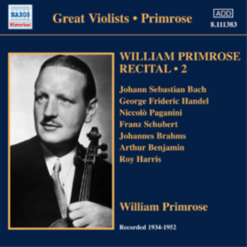 William Primrose William Primrose Recital - Volume 2 (CD) Album