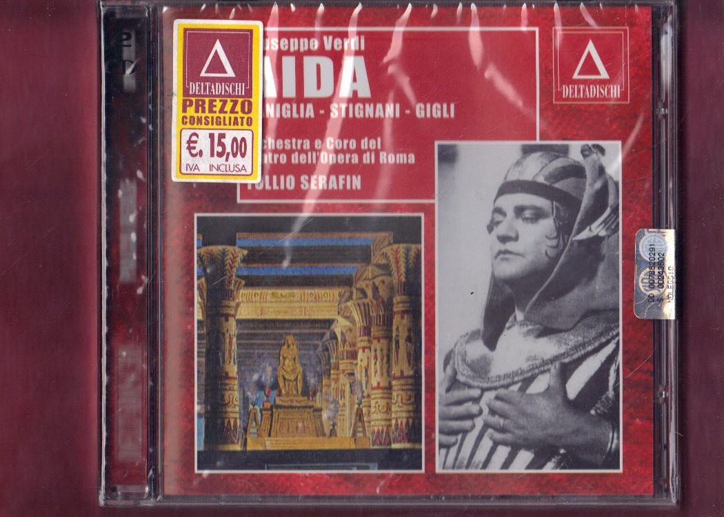 VERDI-AIDA caniglia,stignani,gigli,SERAFIN 1946 opera roma 2CD  NUOVO SIGILLATO
