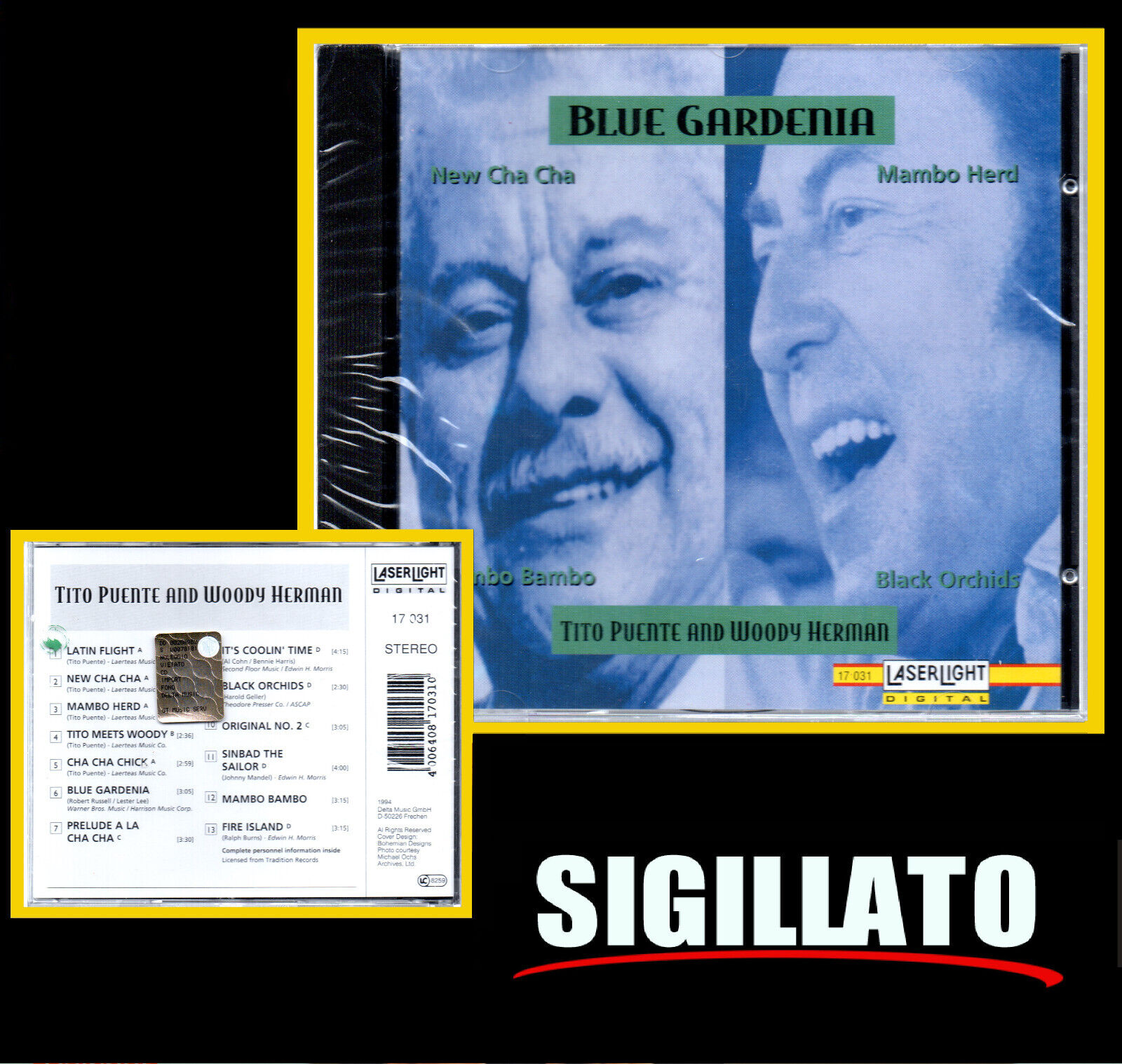 TITO PUENTE & WOODY HERMAN " BLUE GARDENIA " CD SIGILLATO 1994