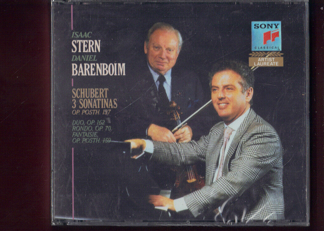 SCHUBERT-SONATE E FANTASIE PIANO E VIOLINO  STERN,BARENBOIM  2CD NUOVO SIGILLATO