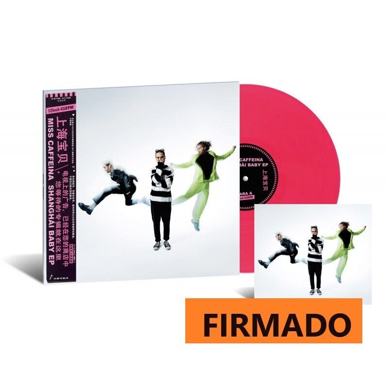 LP MISS CAFFEINA "SHANGAI BABY EP -VINILO ROSA +TARJETA FIRMADA-". Nuovo