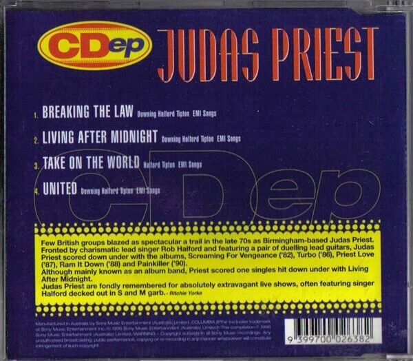 Judas Priest – Untitled, CD EP 4 TRACKS