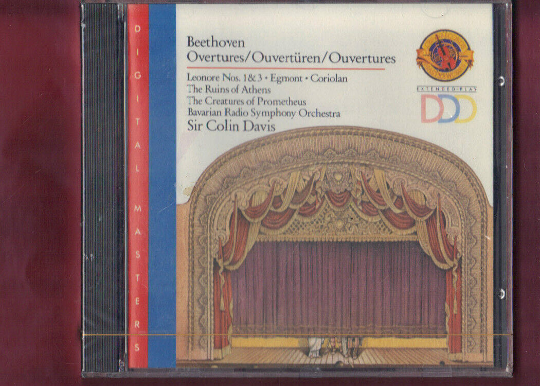 BEETHOVEN-OVERTURES EGMONT CORIOLAN,PROMETHEUS,LEONORE C.DAVIS CD NUOVO SIGILLAT