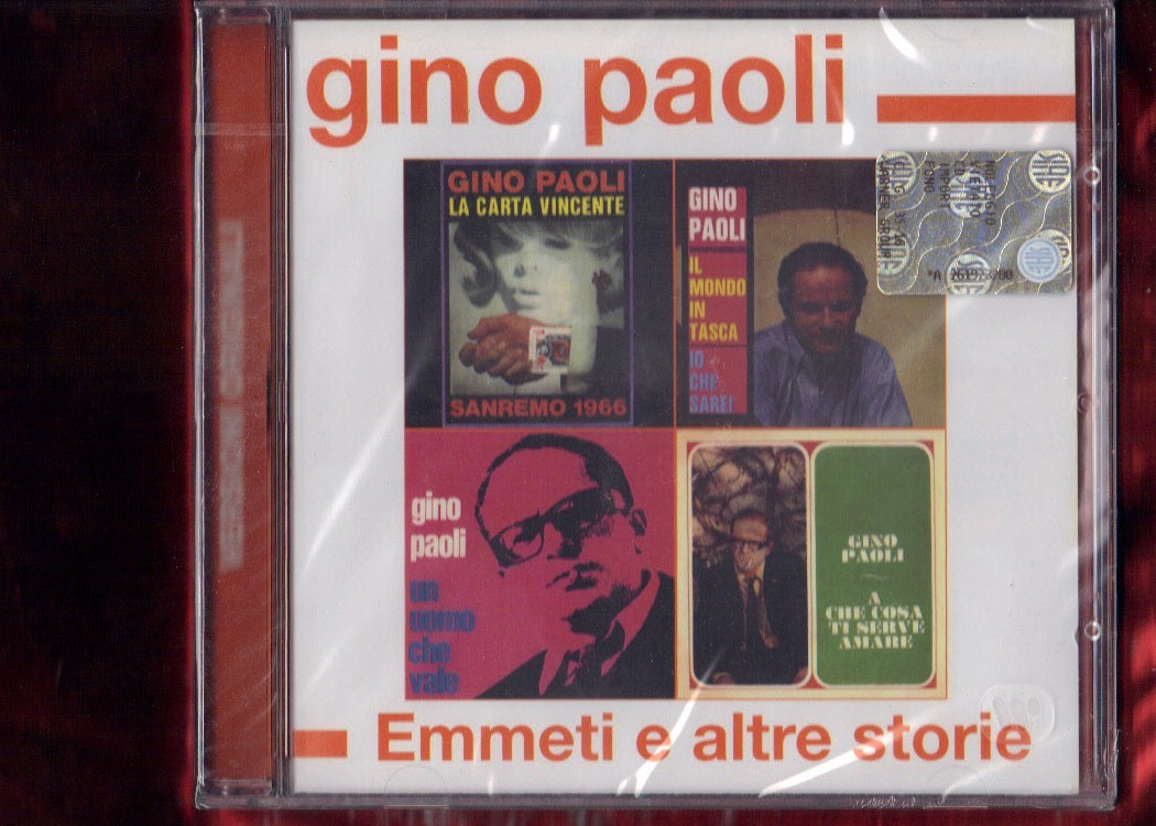 GINO PAOLI-EMMETI E ALTRE STORIE CD NUOVO SIGILLATO