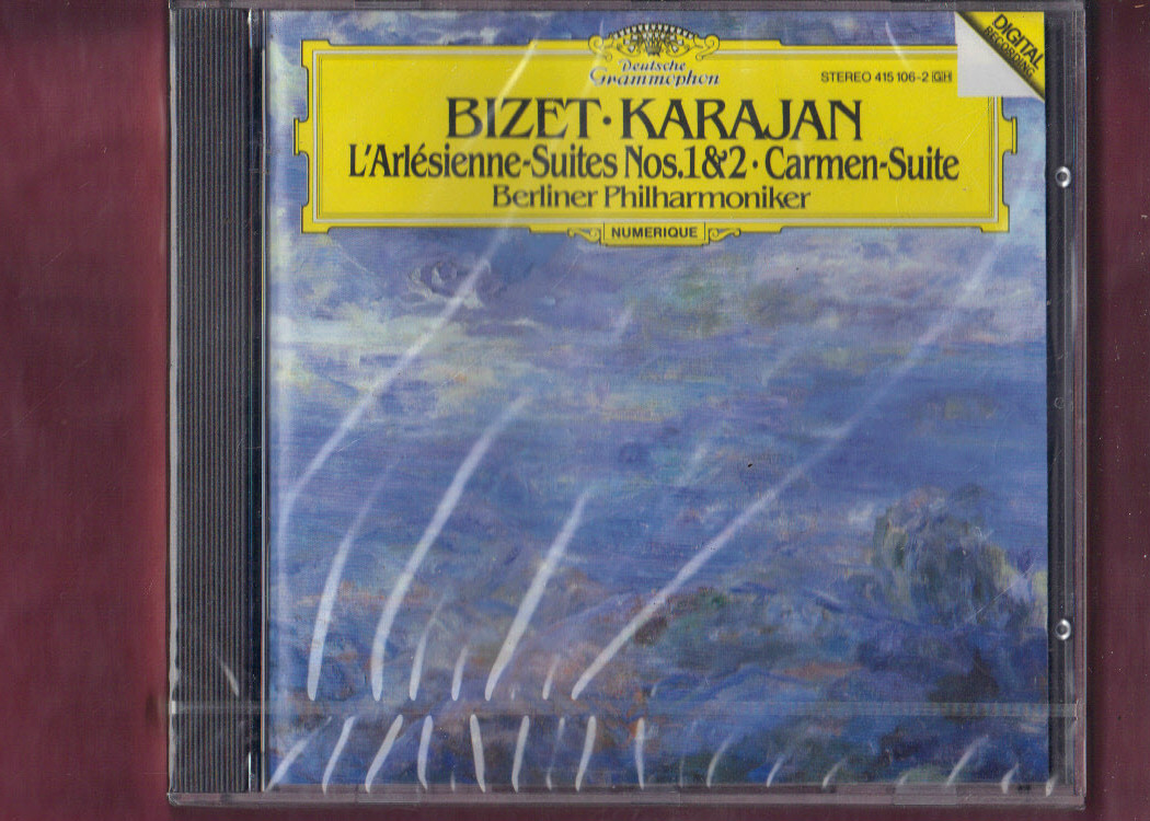 BIZET -L'ARLESIENNE SUITE 1,2 CARMEN SUITE VON KARAJAN CD NUOVO SIGILLATO