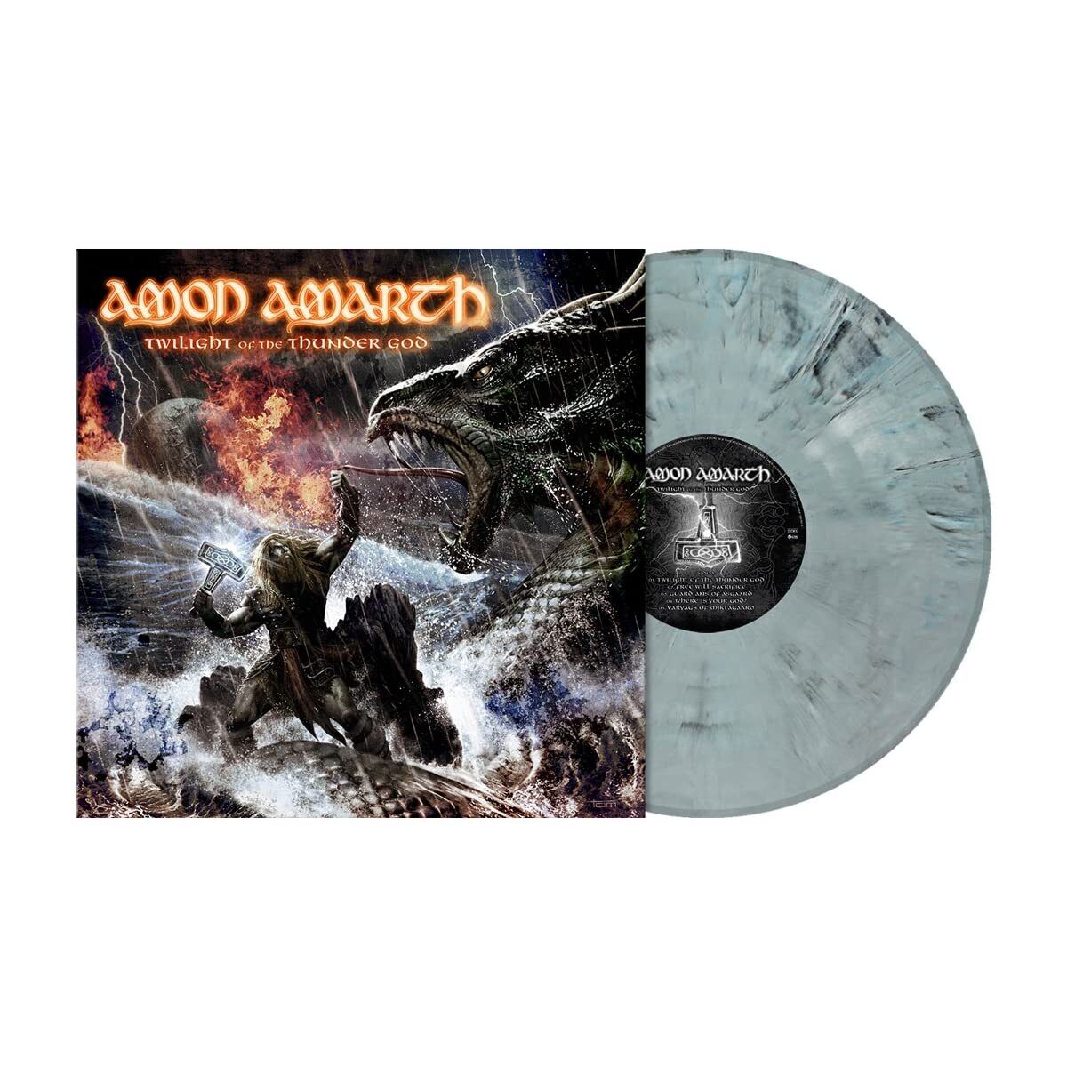 Amon Amarth Twilight of the Thunder God (Grey Blue Marbled) (Vinyl LP)