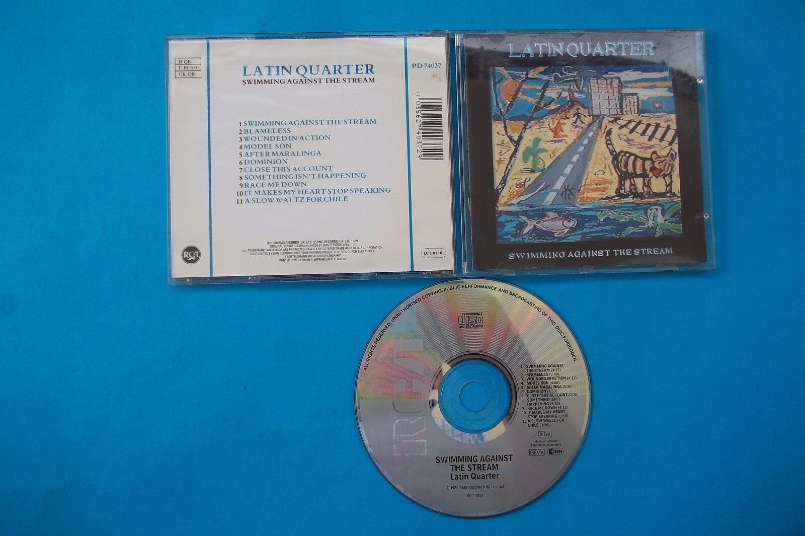 LATIN QUARTER " SWIMMING AGAINST THE STREAM " CD 1988 RCA BMG UK NUOVO