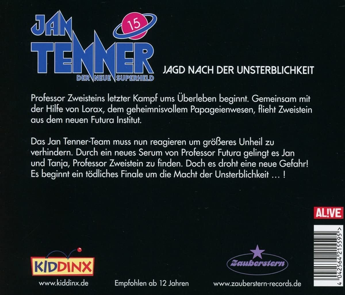 Jan Tenner Jagd Nach der Unsterblichkeit (15) (CD)