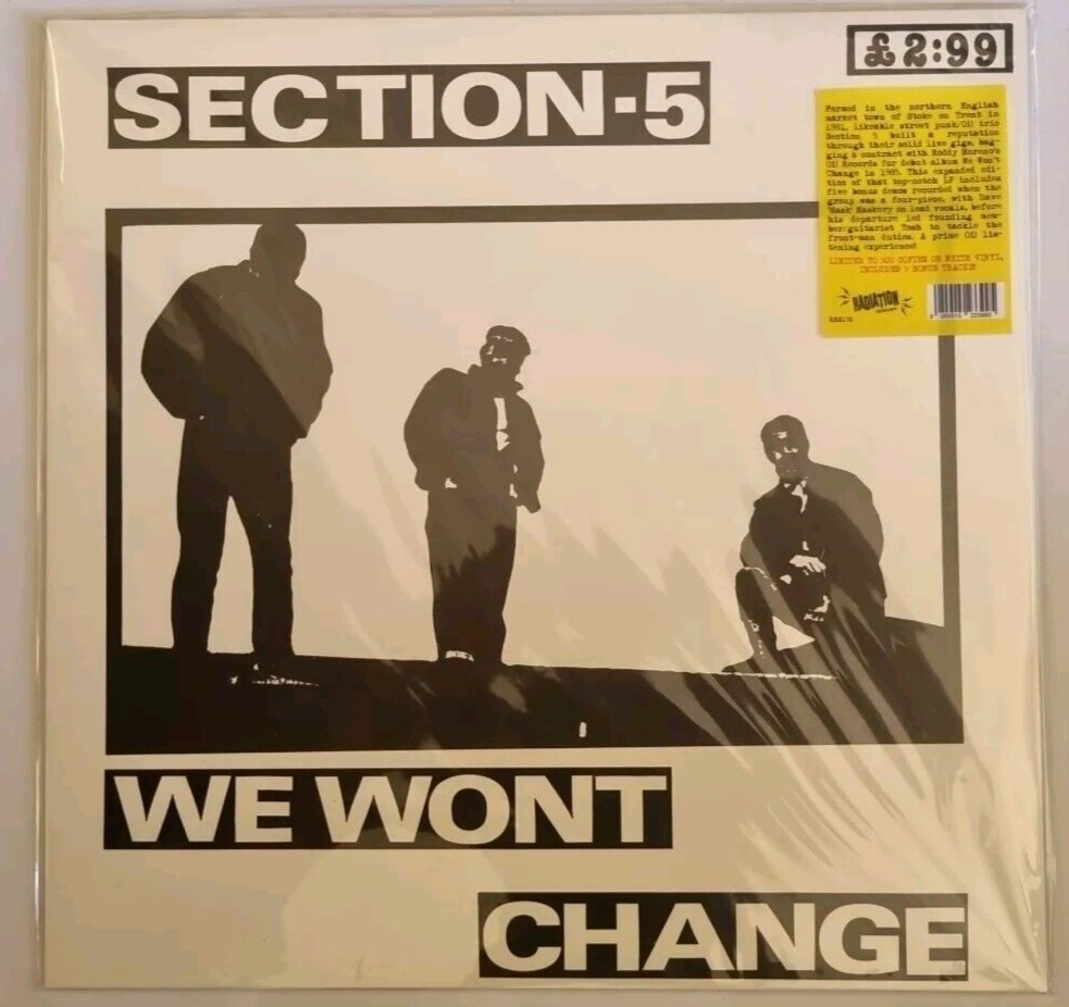SECTION - 5 - WE WONT CHANGE - LP NEW WHITE VINYL - VINILE BIANCO + INSERT