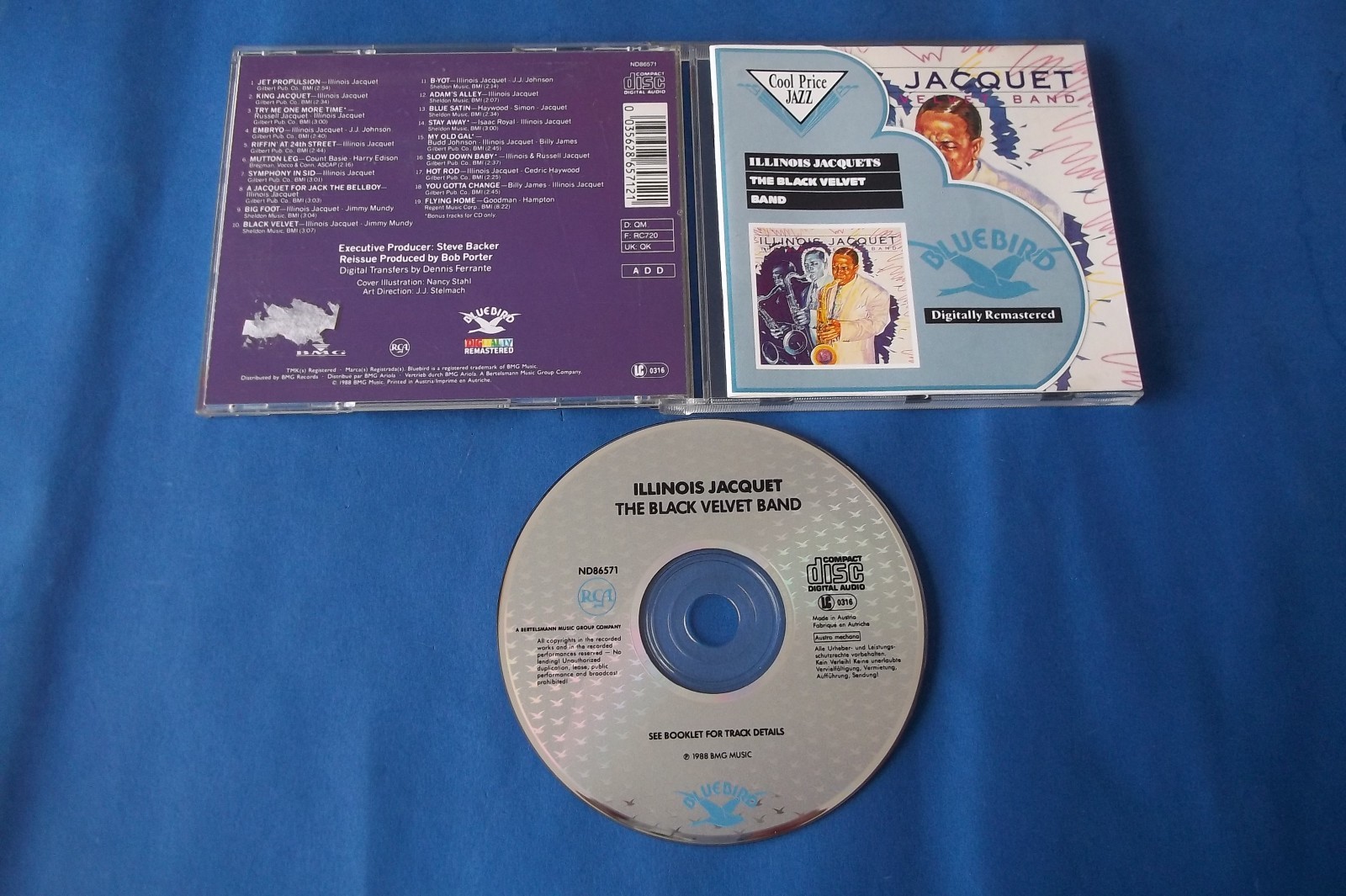 ILLINOIS JACQUET " THE BLACK VELVET BAND " CD 1988 BMG NUOVO