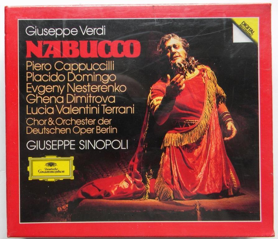 GIUSEPPE SINOPOLI NABUCCO VERDI NATIONAL  CAPPUCCILLI PLACIDO 2 CD + BOOK