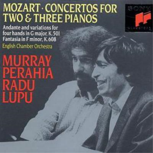 Wolfgang Amadeus Mozart Concertos for 2 and 3 Pianos (Perahia and Lupu) (CD)