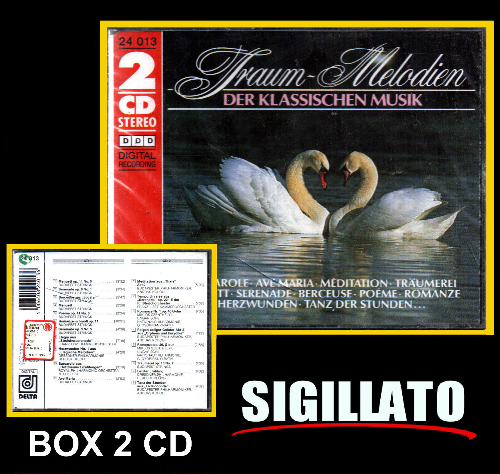 TRAUM-MELODIEN " DER KLASSISCHEN MUSIK " DOPPIO CD SIGILLATO PRIMA EDIZIONE