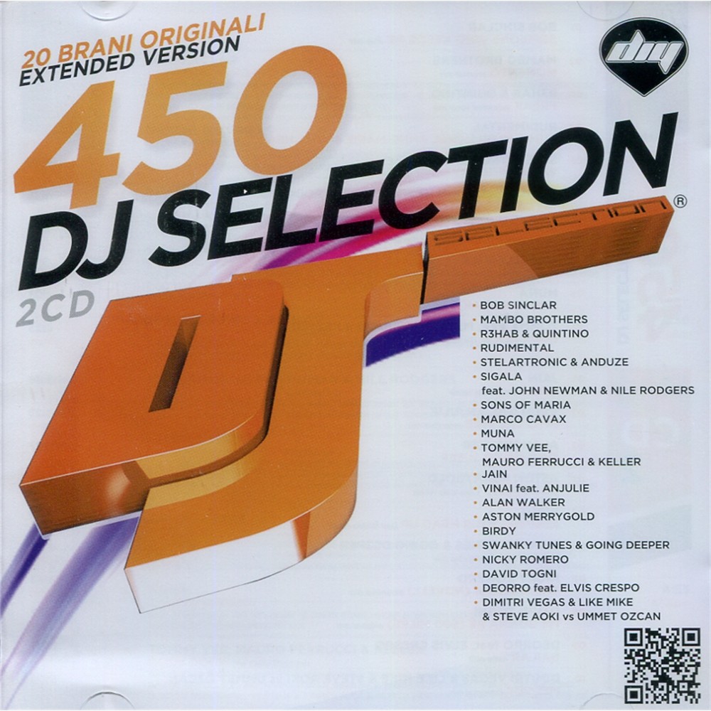 DJ SELECTION 450 extended version 2CD unmixed per DJ originale CELLOPHANATO