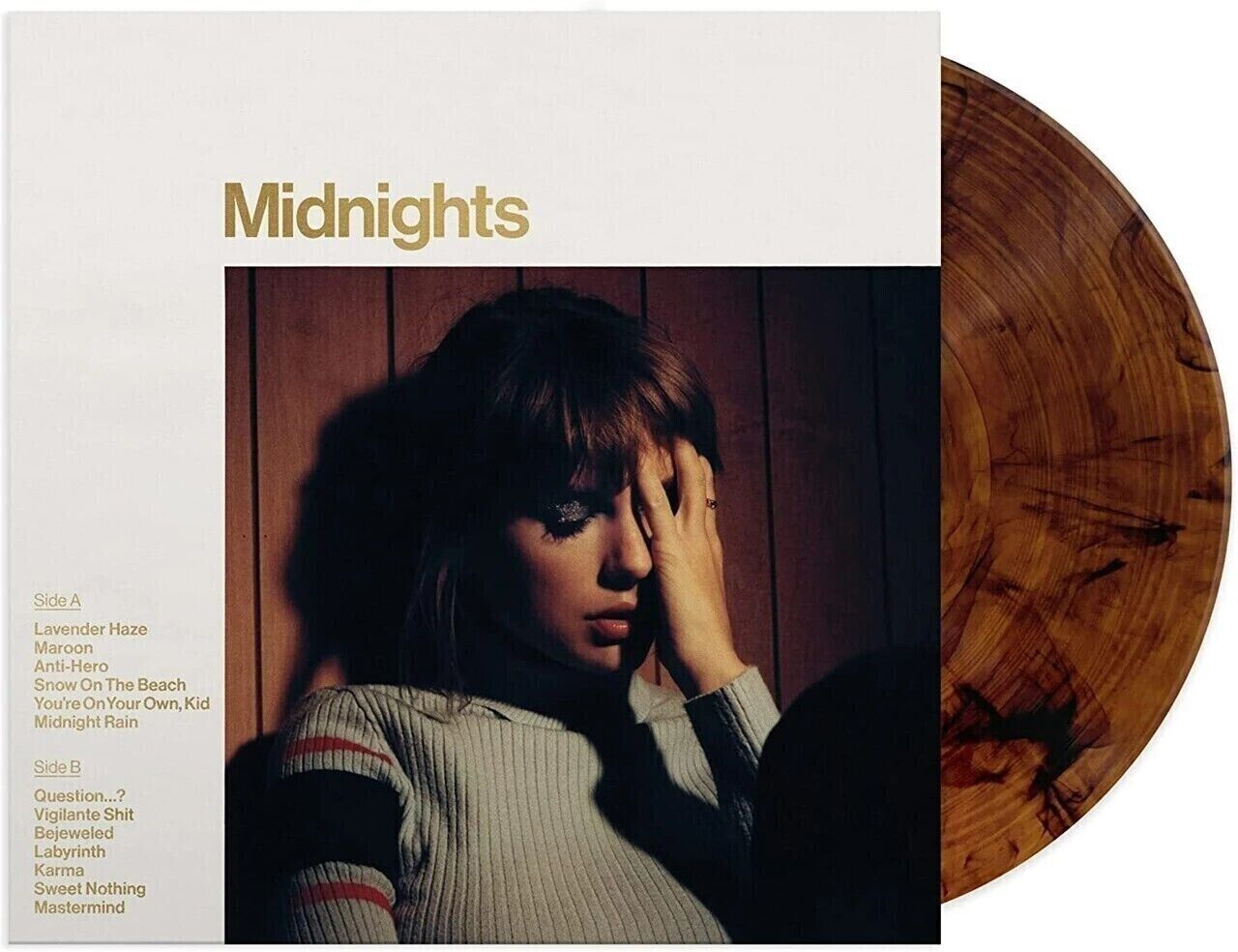 TAYLOR SWIFT - Midnights -VINILE LP mahogany marbled vinyl SIGILLATO SEALED