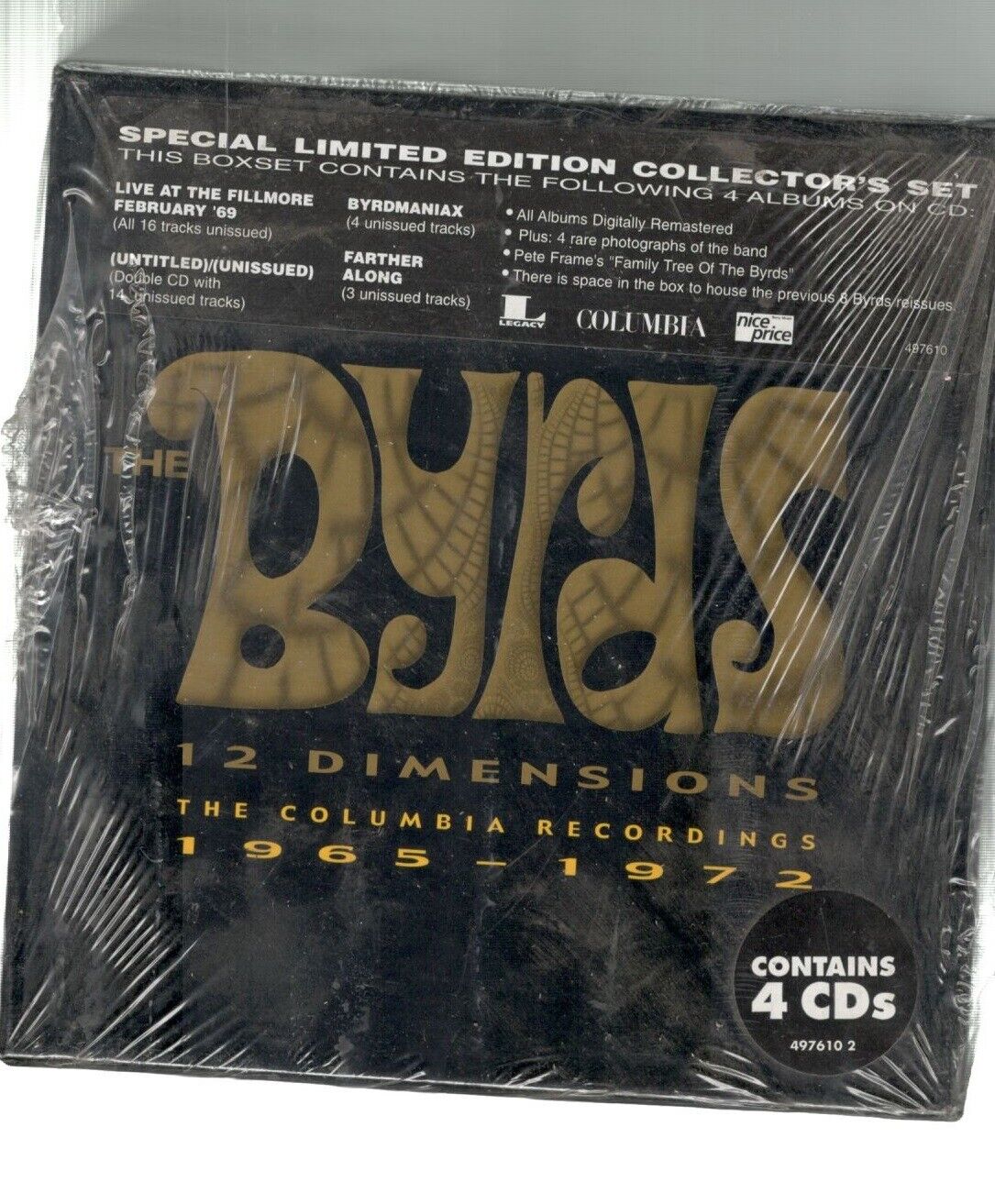 BYRDS - 12 DIMENSIONS 1965-1972 BOX 4 CD NUOVO SIGILLATO