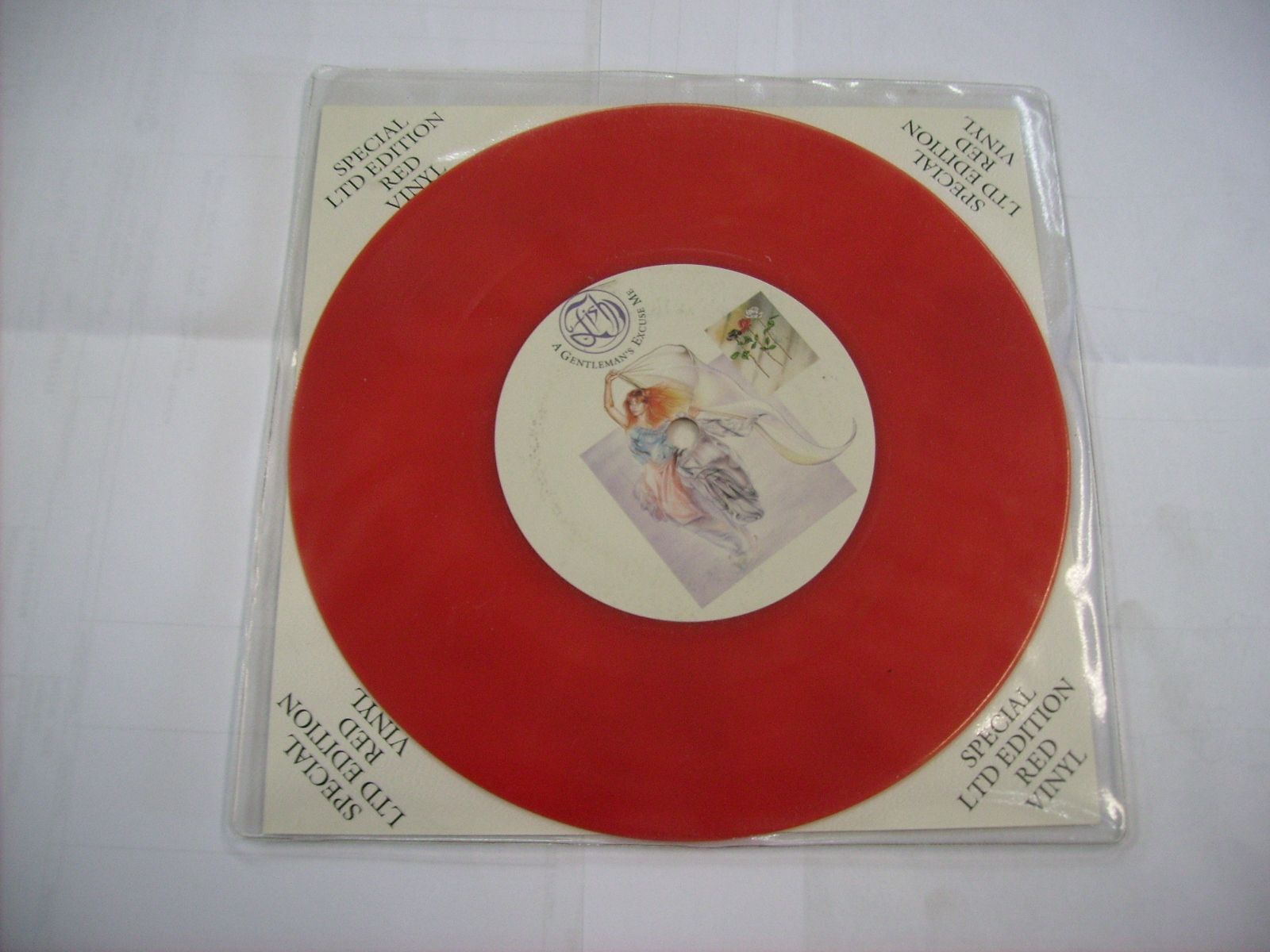 FISH - A GENTLEMAN'S EXCUSE ME - 7" RED VINYL NEW UNPLAYED 1990
