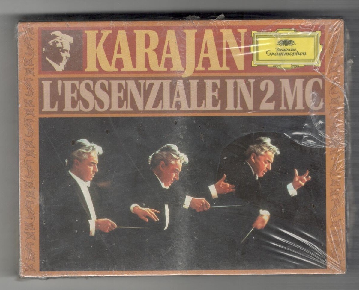 KARAJAN L'ESSENZIALE   DOPPIA MUSICASSETTA MC NUOVA SIGILLATA