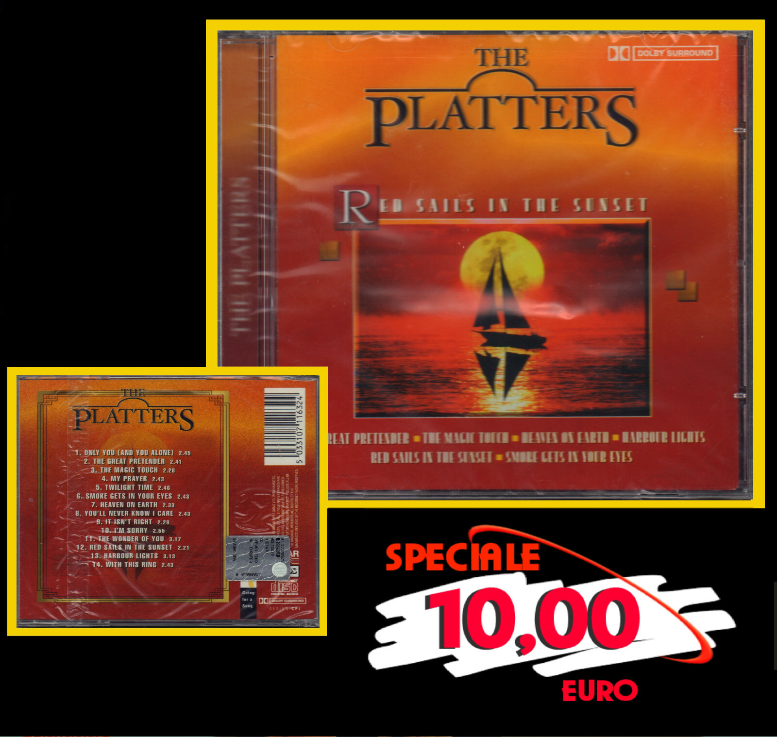 THE PLATTERS " RED SAILS IN THE SUNSET " CD SIGILLATO PRIMA EDIZIONE GIUCAR