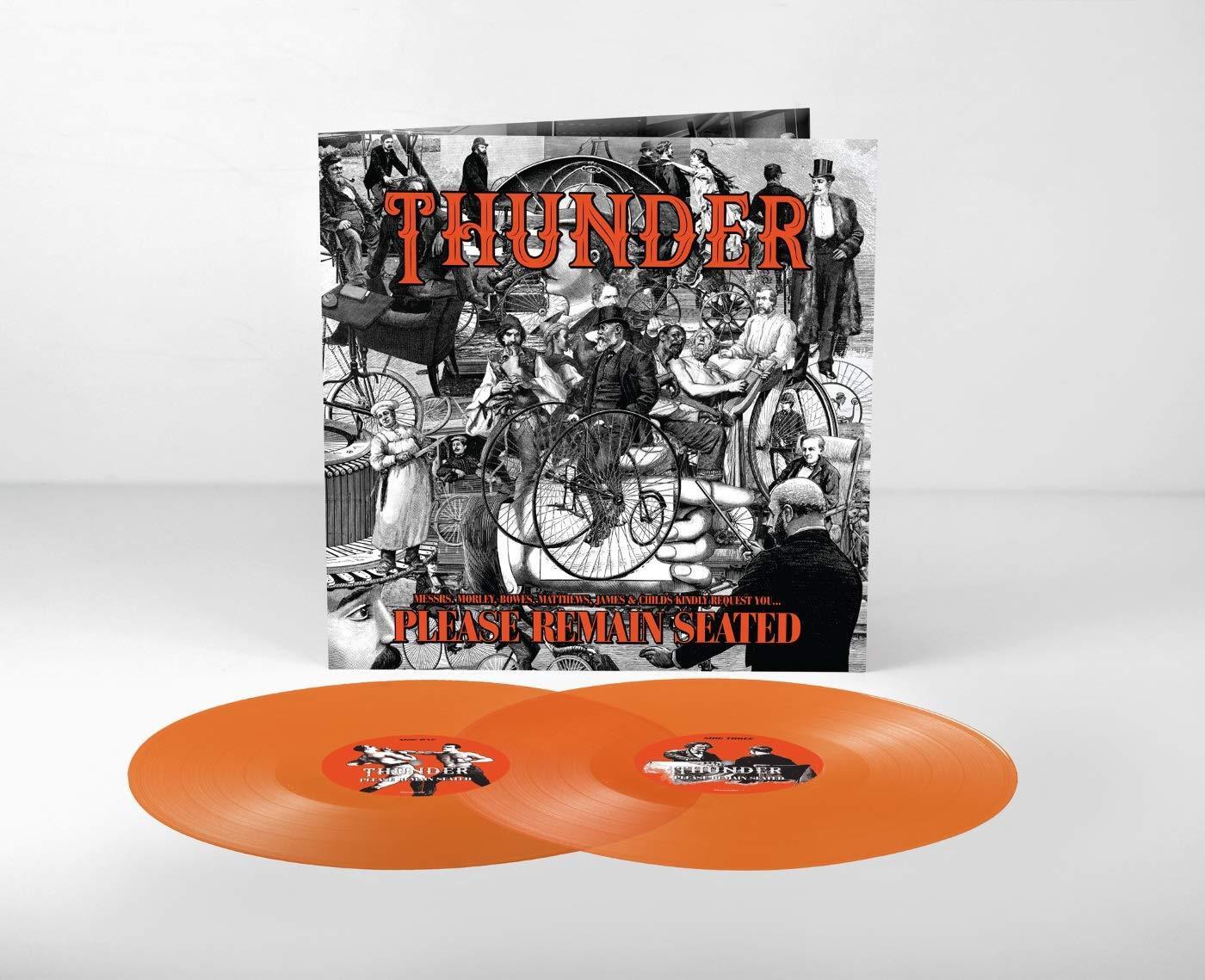 THUNDER PLEASE REMAIN SEATED DOPPIO VINILE LP COLORATO (ORANGE VINYL) NUOVO