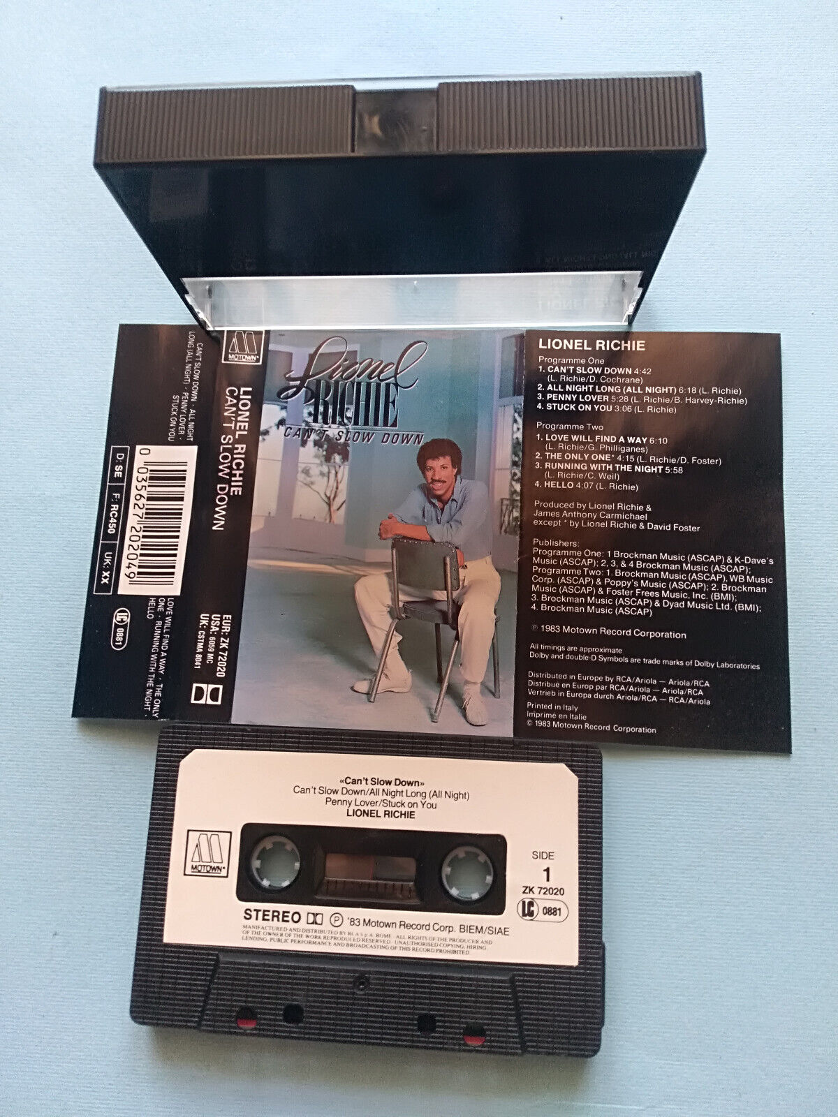 LIONEL RICHIE " CAN'T SLOW DOWN " MC K7 MOTOWN ZK 72020 NUOVO NON SIGILLATO
