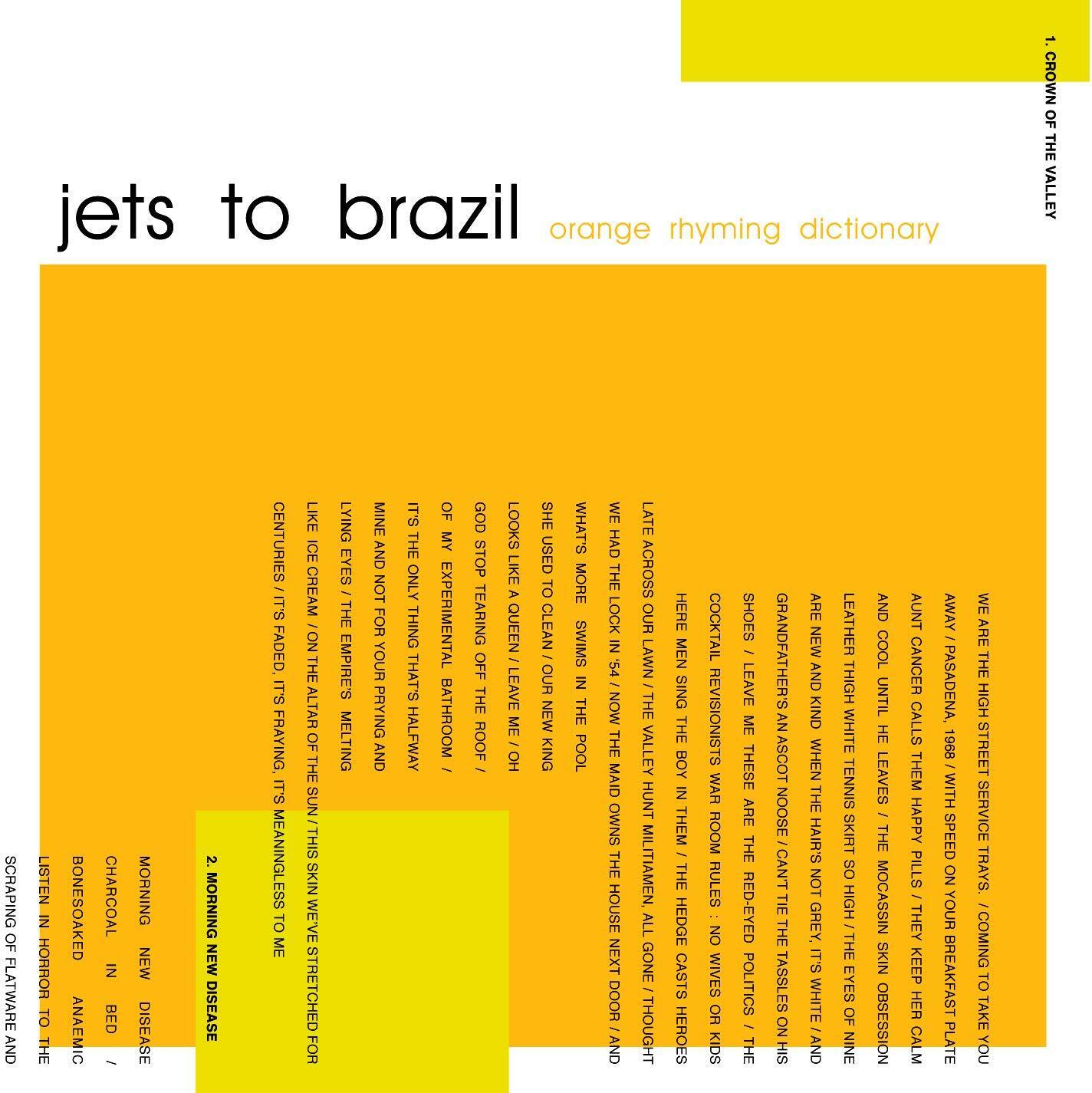 Jets to Brazil Orange Rhyming Dictionary (Vinyl LP)