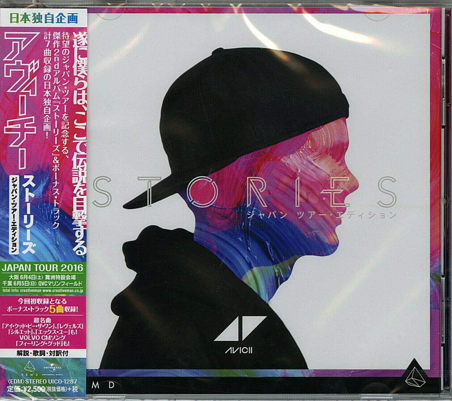 Avicii Stories Giappone Tour Edizione CD Giappone Bonus Pista UICO-1287 Nuovo