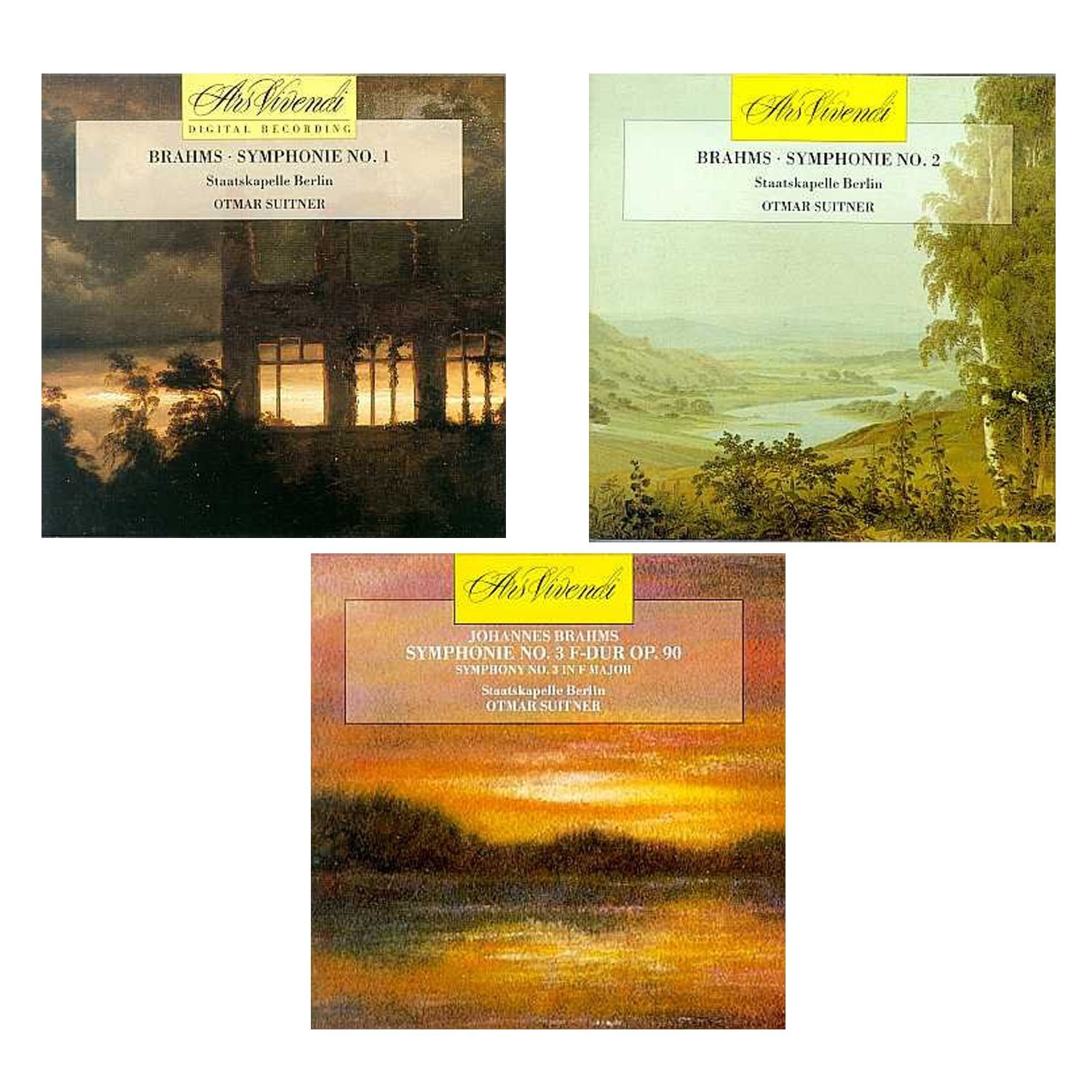 Otmar Suitner Hochwertige 3 CD Geschenkbox von Ars Vivendi: BRAHMS: SINFONI (CD)