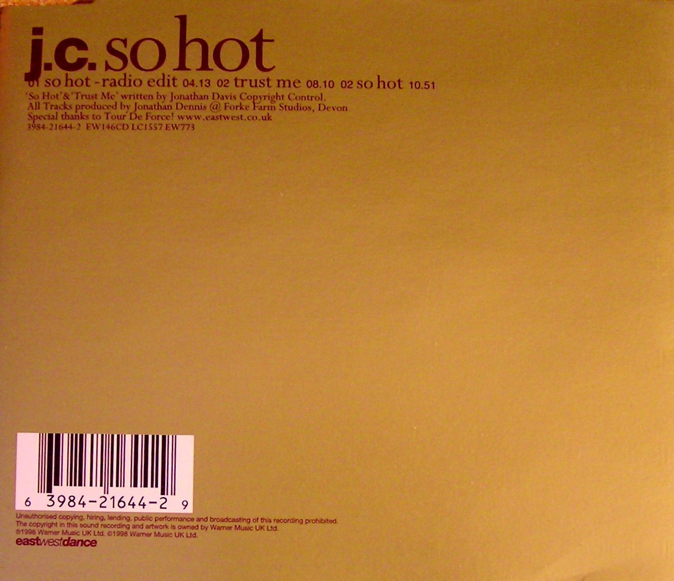 Jc So Hot (CD)