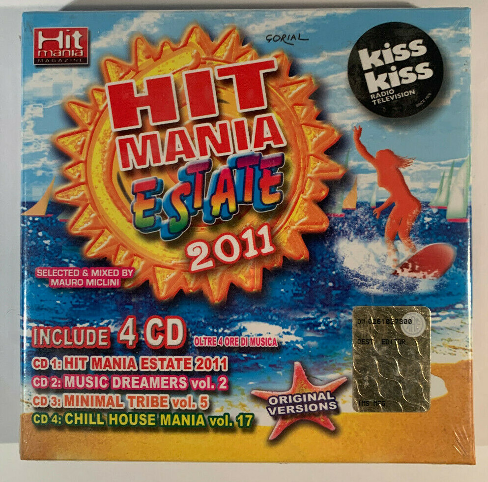 Hit Mania Estate 2011 Box 4 cd compilation Kiss Kiss radio televisione magazine