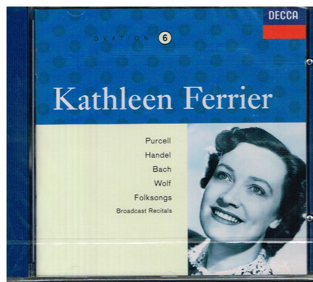 Kathleen Ferrier Edition Vol. 6 - Purcell, Handel, Bach, Wolf  - CD
