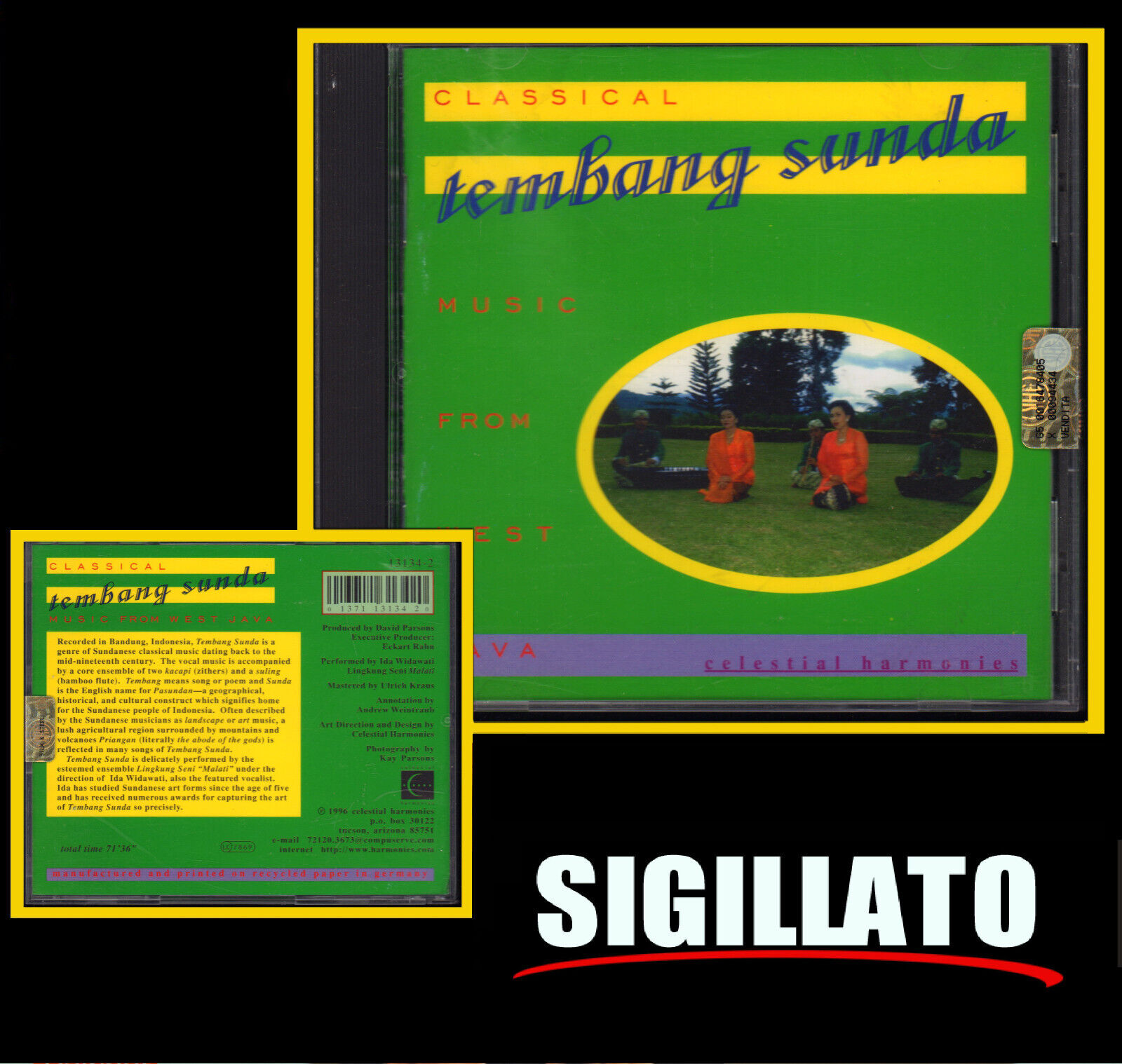 TEMBANG SUNDA " MUSIC FROM WEST CELESTIAL HARMONIES" CD SIGILLATO PRIMA EDIZIONE