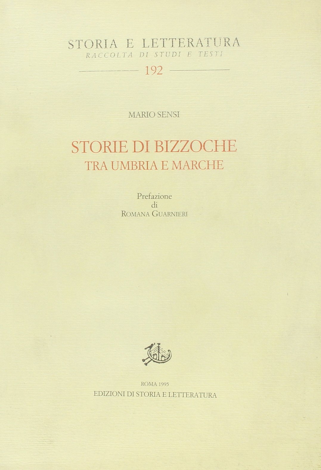 9788884989192 Storie di bizzoche tra Umbria e Marche - Mario Sensi