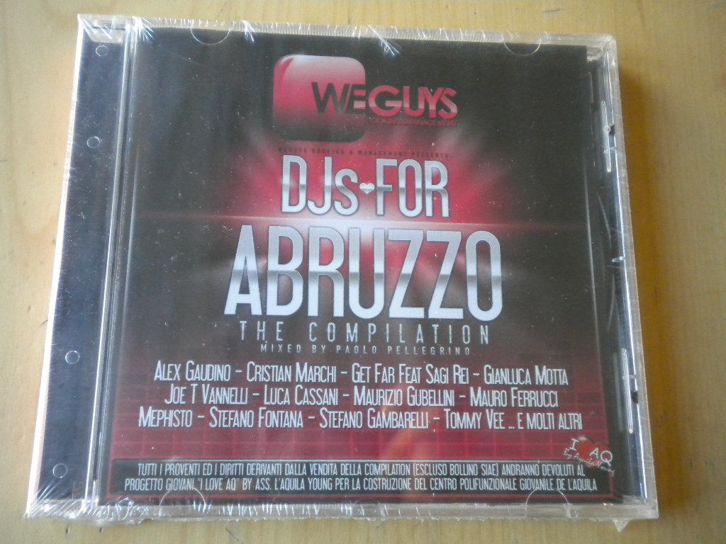 Djs for Abruzzo CD NUOVO Sagi Rei Gaudino Marchi Vannelli Mephisto Fargetta Vee
