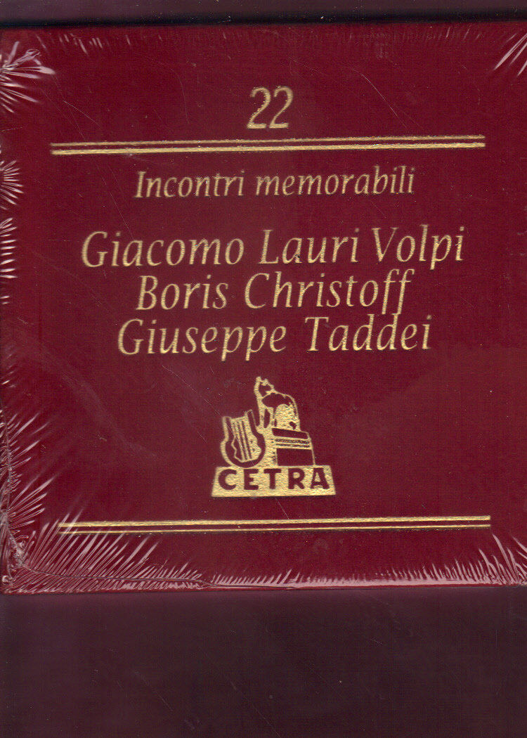INCONTRI MEMORABILI 22 LAURI VOLPI,CHRISTOFF,TADDEI CD NUOVO SIGILLATO